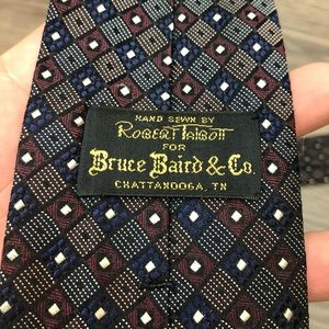 Robert Talbott Accessories - Robert Talbott Maroon, Navy & White Check Tie Robert Talbott Accessories - Robert Talbott Maroon, Navy & White Check Tie